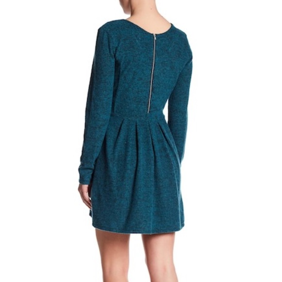 Olive + Oak Teal Pleated Dress NWT - Picture 2 of 5